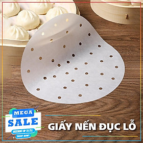 Mua Combo 100 giấy nến đục lỗ cho nồi chiên không dầu lót nướng làm bánh