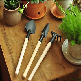 Bộ cuốc xẻng làm vườn mini tặng kèm găng tay làm vườn chuyên dụng