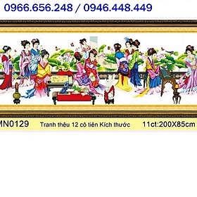 Mua Tranh thêu chữ thập 12 cô tiên Mn0129 chưa thêu