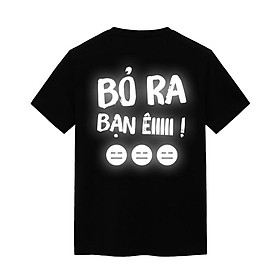 Áo thun phản quang câu nói HOTTREND dáng unisex