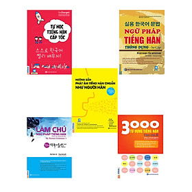 Combo tự học giao tiếp tiếng Hàn có App di động và Web tiện lợi ( Ngữ pháp tiếng Hàn thông dụng - sơ cấp Korean Grammar in use Beginning + 3000 Từ vựng tiếng Hàn theo chủ đề + Làm chủ ngữ pháp tiếng Hàn (My Korean Grammar I) + Tự học tiếng hàn cho người mới bắt đầu + Hướng dẫn phát âm chuẩn như người Hàn Quốc )