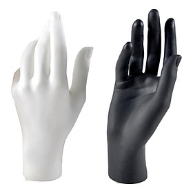 Black&amp;White Female Mannequin Hand for Jewelry Gloves Display Stand Rack