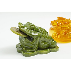Mua Thiềm thừ – đá Serpentine xanh – 12cm
