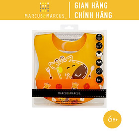 Yếm silicon ăn dặm cổ dán cho bé Marcus & Marcus, từ 6 tháng