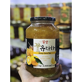 Mật ong chanh đào Hàn chai 1kg