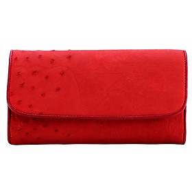 Ví nữ da đà điểu màu đỏ HJ93401-17-33-44