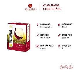 Rượu Vang Bịch Tavernello Vino Rosso BIB 3L - Nhập Khẩu Chính Hãng