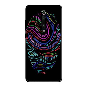 Ốp Lưng in cho Xiaomi Mi 9T Mẫu Vân Tay Neon - Hàng Chính Hãng