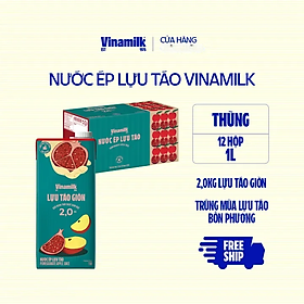 COMBO  Nước Trái Cây Cao Cấp Fruit Love Lựu Táo - 4 Hộp 1L
