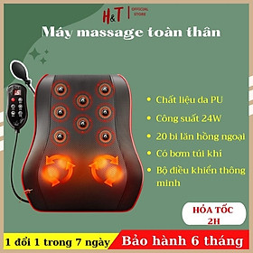 Gối Massage Cổ Vai Gáy Hồng Ngoại Đa Năng 20 Bi Cao Cấp, Bảo Hành 12 Tháng