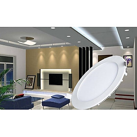 Mua Đèn Led âm trần Tròn Siêu Mỏng Công Suất 6W/9W/12W/18W ánh sáng Trắng  Trung Tính  Vàng có nguồn sẵn- hàng chính hãng  bảo hành 2 năm