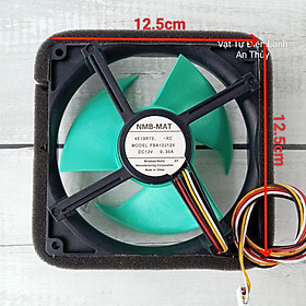 Mua Quạt Tủ Lạnh MITSUBISHI  SHARP 12V 4 Dây Kích Thước 12.5cm x 12.5cm Cánh Xanh Hàng Hãng NMB