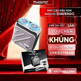 Máy cạo râu Masuto MS ShaverGo lưỡi dao kép mỏng tự mài, chống nước IPX7, cạo râu dễ dàng, nhanh chóng - Hàng chính hãng