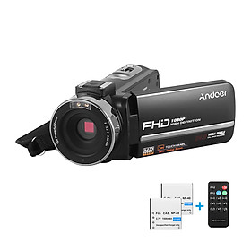 Máy Quay Video Kỹ Thuật Số IR Andoer HDV-301LTRM Ghi Âm DV Màn Hình Cảm Ứng Kèm 2 Pin (24MP 16X Digital Zoom) (3.0 Inch) (1080P FHD)