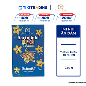 Mì nui cho bé hình ngôi sao Bartolini 250g