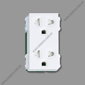 Ổ cắm đôi 3 chấu Panasonic WEV1582SW (trắng), WEV1582H (đen)