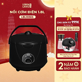Mua Nồi cơm điện Lebenlang LBL1936 dung tích 1800ml  công suất 700W  thiết kế đơn giản  bảo hành 2 năm - hàng chính hãng