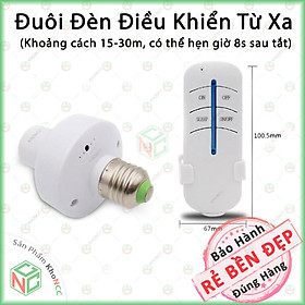 (Loại Tốt) Đuôi Đèn Điều Khiển Từ Xa - Tiện Lợi Khi Sử Dụng Ban Đêm Đi Ngủ Remote Kế Bên - KLM-DDDKTX-E27 (Màu Trắng)