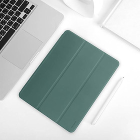Bao da chống sốc cho iPad Pro 12.9 2020 hiệu USAMS US-BH589 có ngăn đụng bút (nắp gập hít nam châm, thiết kế siêu mềm mịn trang bị Smartsleep) - hàng nhập khẩu - Xanh Rêu