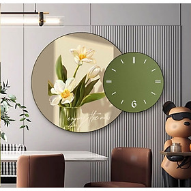 Mua COMBO ĐỒNG HỒ TREO TƯỜNG PHA LÊ  ĐỒNG HỒ TRANG TRÍ  ĐỒNG HỒ TRANH TRÁNG GƯƠNG PVP-DHTT1-01