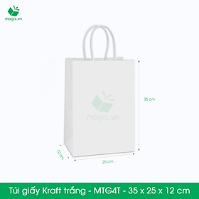 MTG4 MTG4T- 35x25x12 cm - Combo 50 túi giấy Kraft Nhật cao cấp