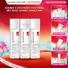 Combo 3 Chai Nước Hoa Hồng Sắc Ngọc Khang 145ml
