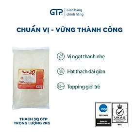 Hạt Thạch 3Q GTP (Túi 2kg) - Trân châu trắng giòn, thạch 3Q
