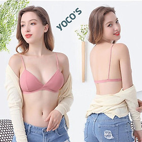 Áo ngực không gọng YOCO'S, áo lót không gọng dây mảnh cài sau BRA013-Smartlife365