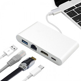 Mua Cáp Chuyển Đổi Type C Sang HDMI  USB Và Cổng Lan AZONE