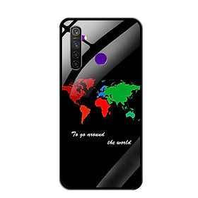 Ốp Lưng Kính Cường Lực cho Điện thoại Realme 5 Pro - 0486 World - Hàng Chính Hãng