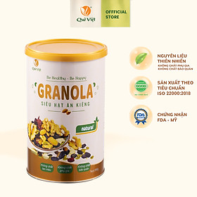 Granola siêu hạt ngũ cốc ăn kiêng Quê Việt, nguyên liệu hữu cơ – 1 hộp x 500g 