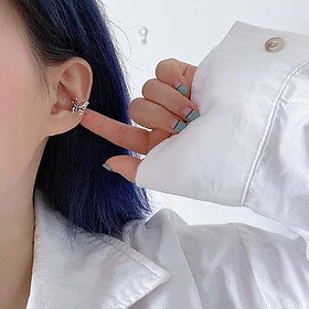 Khuyên tai nữ bạc Tlee, Bông tai cánh bướn bạc Thái kẹp vành cá tính - Tleesilver