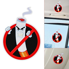 Miếng dán cảnh báo không hút thuốc vui nhộn trang trí nội thất xe hơi
