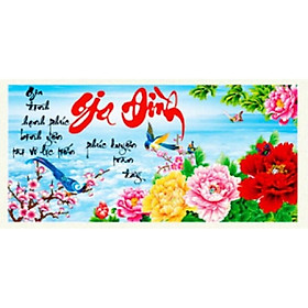 Tranh thêu chữ thập Gia đình - LV3176