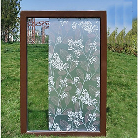 Mua COMBO 5M DECAL GIẤY DÁN KÍNH KEO SẴN KHỔ 45CM MẪU HOA LÁ HỒNG