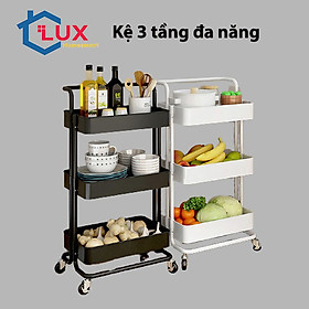 Kệ đựng để đồ đa năng có bánh xe 3 tầng (giao màu ngẫu nhiên)