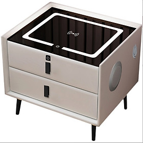 Mua TỦ ĐẦU GIƯỜNG PHÒNG NGỦ SẠC KHỒNG DÂY KHÓA VÂN TAY SMARTHOME LEATHER ITALY - hàng cao cấp