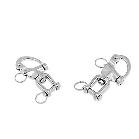 2 X Quick Release Swivel Snap Boat Shackle Stainless Steel Shackle 9.3 X 4cm