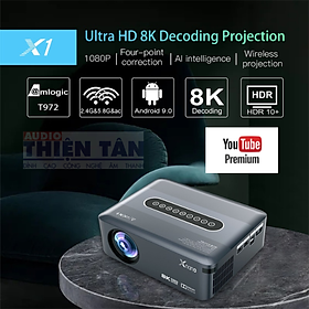 Mua Box TV Xnano X1 Tích Hợp máy Chiếu - Ram 2G/16G - Full HD - Dual Wifi - Giải Mã 8K - Tích Hợp ĐIều Khiển Giọng Nói Bluetooth