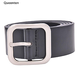 Mua Queenten Fashion Women Girls Belts Leather Square Metal Pin Buckle Waist Belt Waistband VN