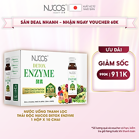 Nước detox enzyme hỗ trợ thải độc Nucos Detox Enzyme 10 chai x 30ml​