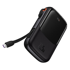 Pin dự phòng tích hợp cáp sạc Baseus Qpow Pro Digital Display Fast Charge Power Bank 10000mAh 22.5W（With Simple charging cable Type-C 3A 0.5M )(Hàng chính hãng)