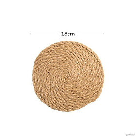 Mua Tấm lót bát  đĩa đồ ăn hình tròn bằng sợi lanh trang trí bàn ăn -My home DECOR