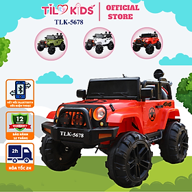 Xe oto điện trẻ em, xe ô tô điện cho bé TILO KIDS TLK-5678 kiểu dáng địa hình, có điều khiển từ xa, bluetooth