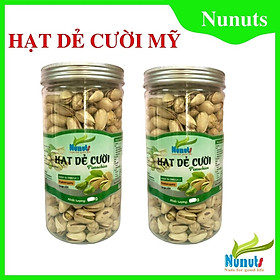 Combo 2 hũ Hạt dẻ cười không tẩy trắng Mỹ Nunuts. , vỏ màu ngà ngà vàng