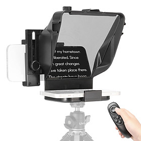 Ulanzi PT-15 Smartphone DSLR Camera Universal Teleprompter Prompter with Phone Holder Remote Control 5pcs Lens Adapter