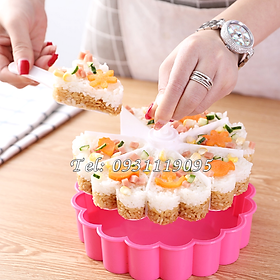 Mua Khuôn rau câu  làm bánh  khuôn ép xôi ngũ sắc hình tim – Loại 19 cm – Mã số 1254