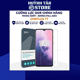 Cường lực oneplus 7t trong suốt KHÔNG FULL MÀN chống bám vân tay chính hãng GOR phụ kiện huỳnh tân store - Hàng nhập khẩu