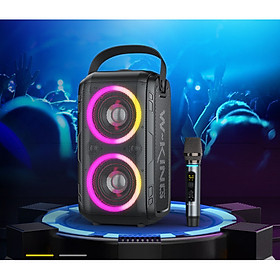 Mua Loa bluetooth Karaoke – Loa ngoài trời công suất cao 80W  đèn LED RGB W-King T9 kèm 1 mic không dây - Hàng chính hãng
