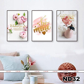 Mua Tranh treo tường CAO CẤP 3 bức phong cách hiện đại Bắc Âu 31  tranh lá trang trí phòng khách  phòng ngủ  phòng ăn  spa